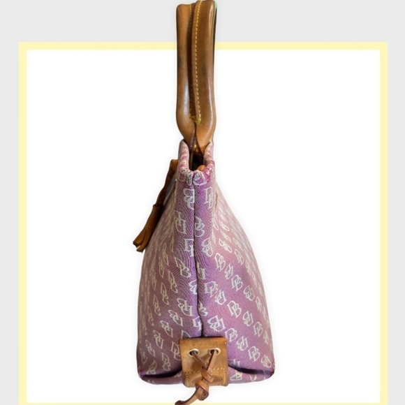 DOONEY & BOURKE Vintage Made in the USA Canvas Light Purple Handbag - Picture 3 of 10